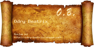 Odry Beatrix névjegykártya