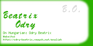 beatrix odry business card